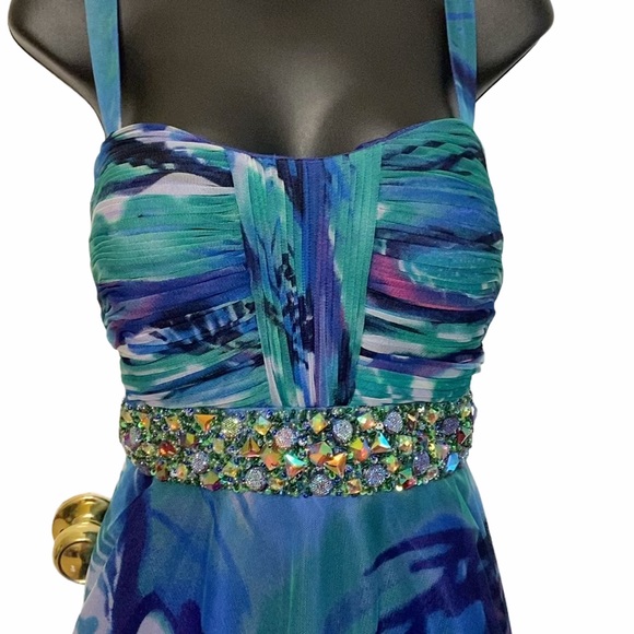 David & Johnny Butterfly Rhinestone Dress - Picture 6 of 6